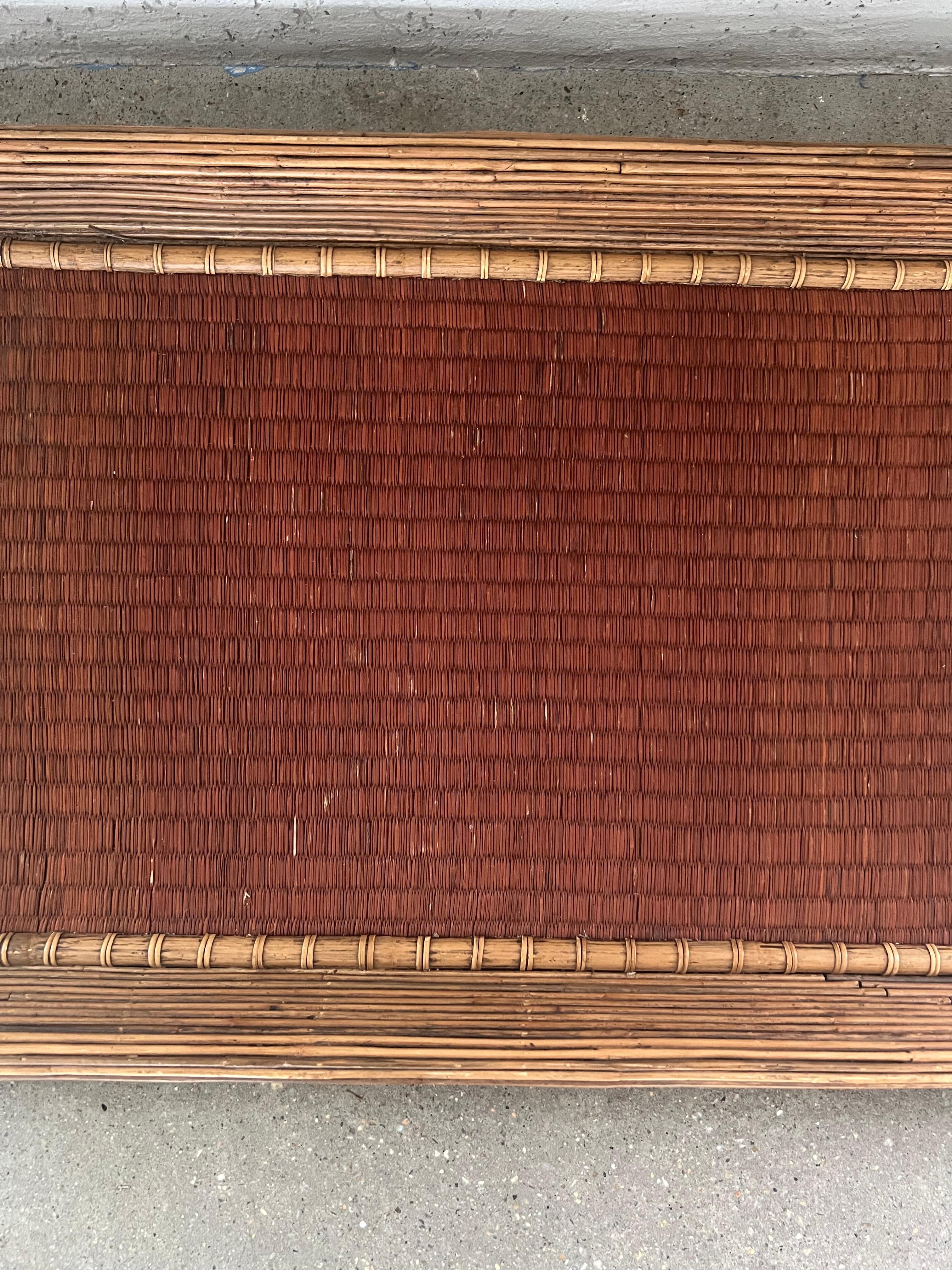 1920s Extra Long Japanese Bamboo Tray In Good Condition For Sale In Chicago, IL