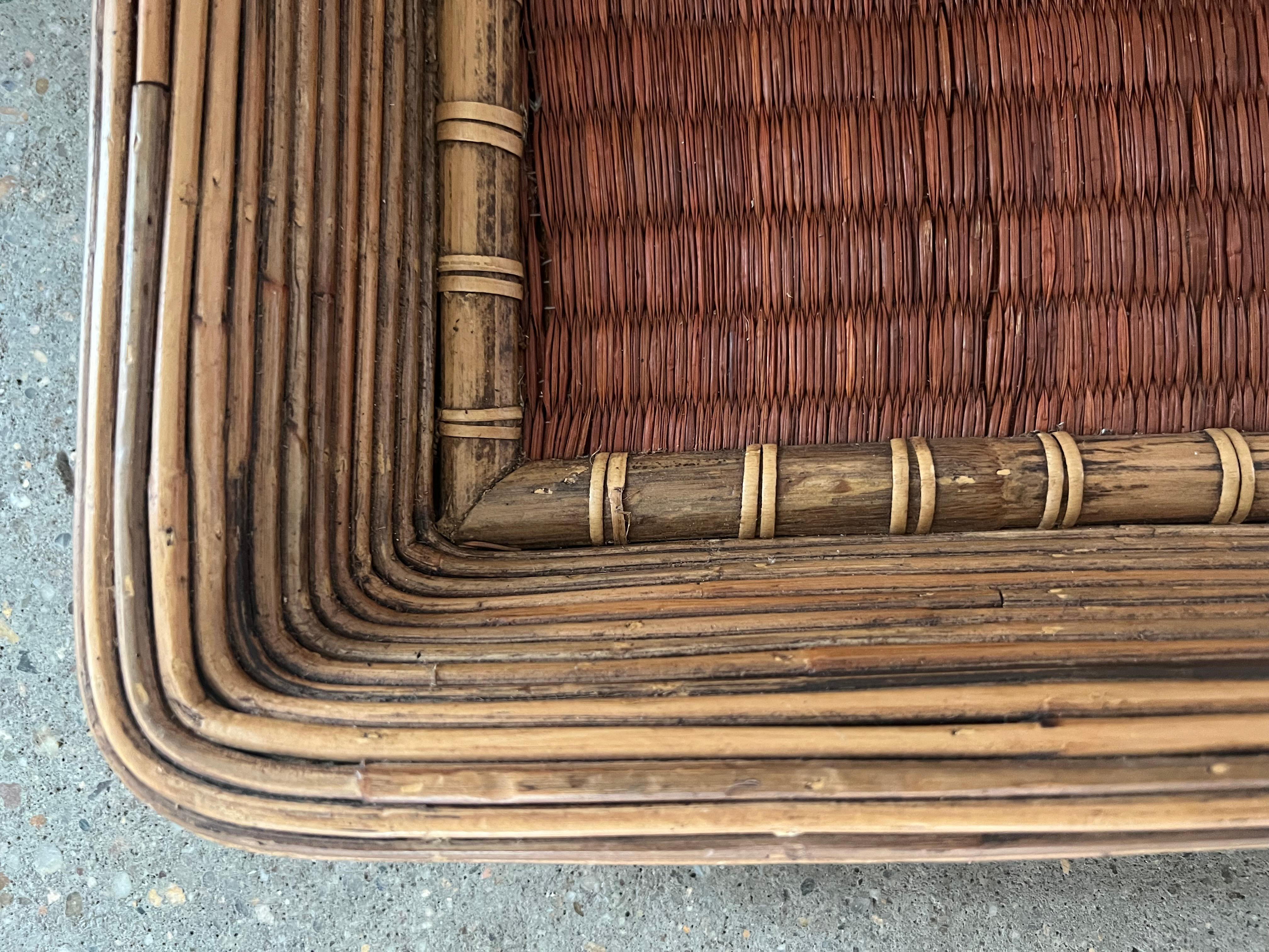 1920s Extra Long Japanese Bamboo Tray For Sale 4
