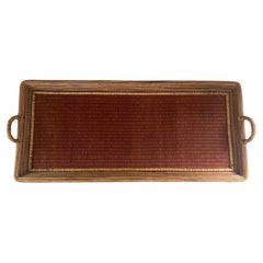 Antique 1920s Extra Long Japanese Bamboo Tray