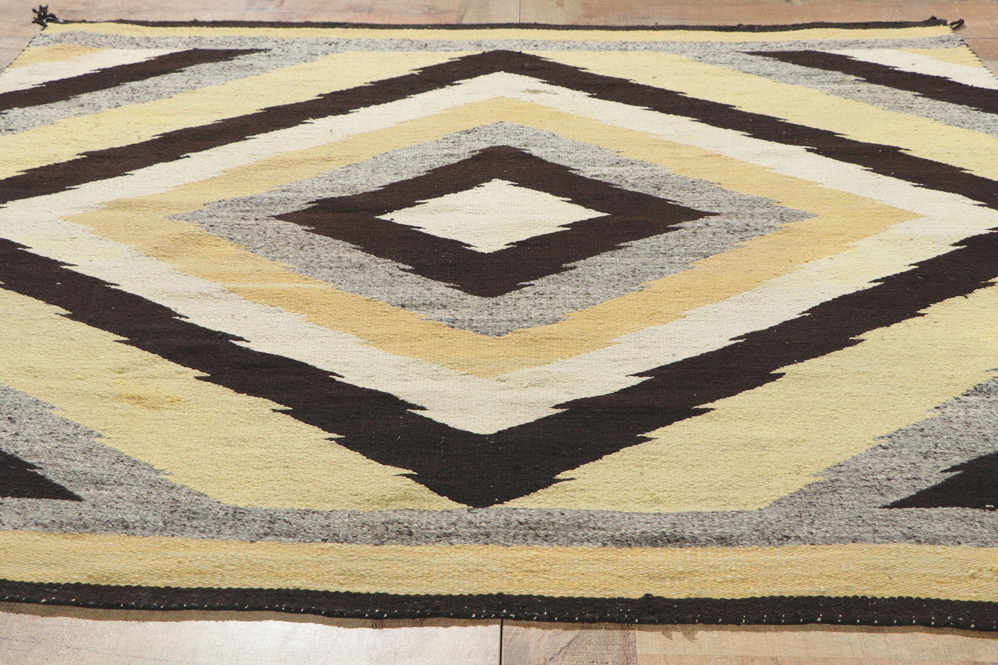 Wool Antique Southwestern-Style Eye Dazzler Saddle Blanket, c. 1920s For Sale
