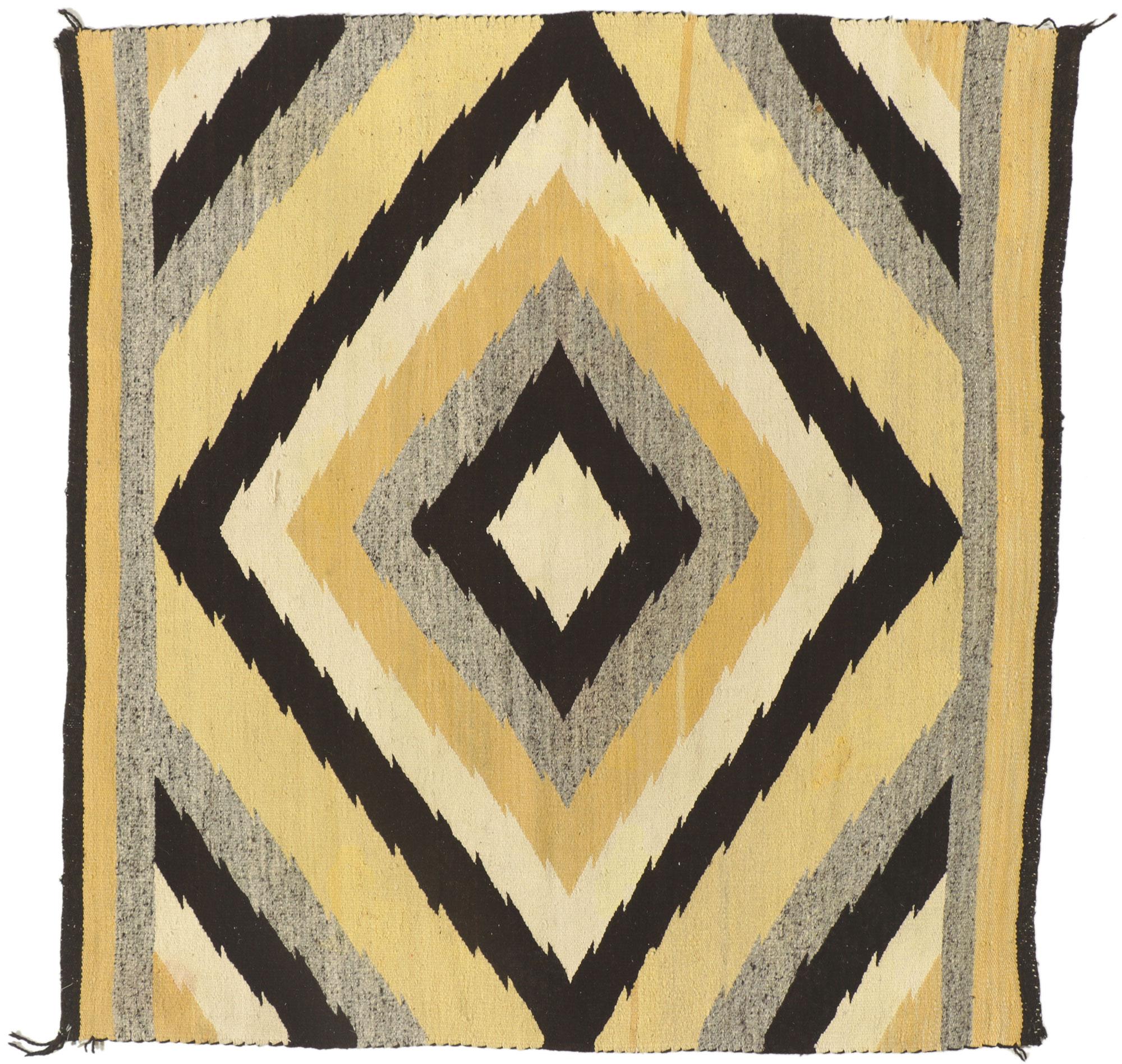 Antique Southwestern-Style Eye Dazzler Saddle Blanket, c. 1920s For Sale 2