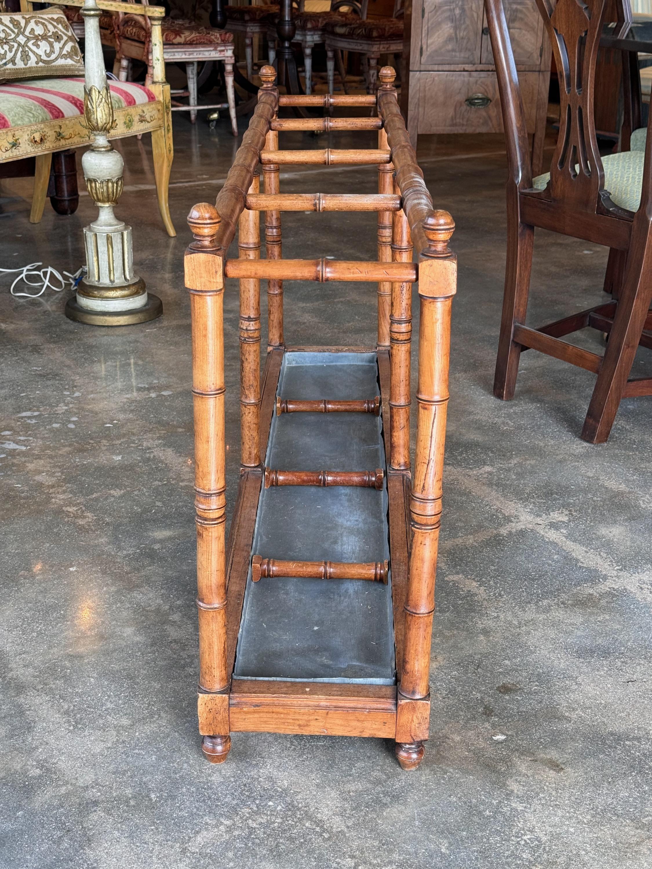 1920s Faux Bamboo Umbrella Stand For Sale 2