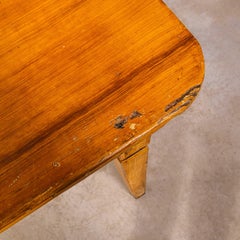 1920's Faux Wood Rectangular Angular French Dining Table