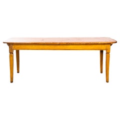 1920's Faux Wood Rectangular Angular French Dining Table