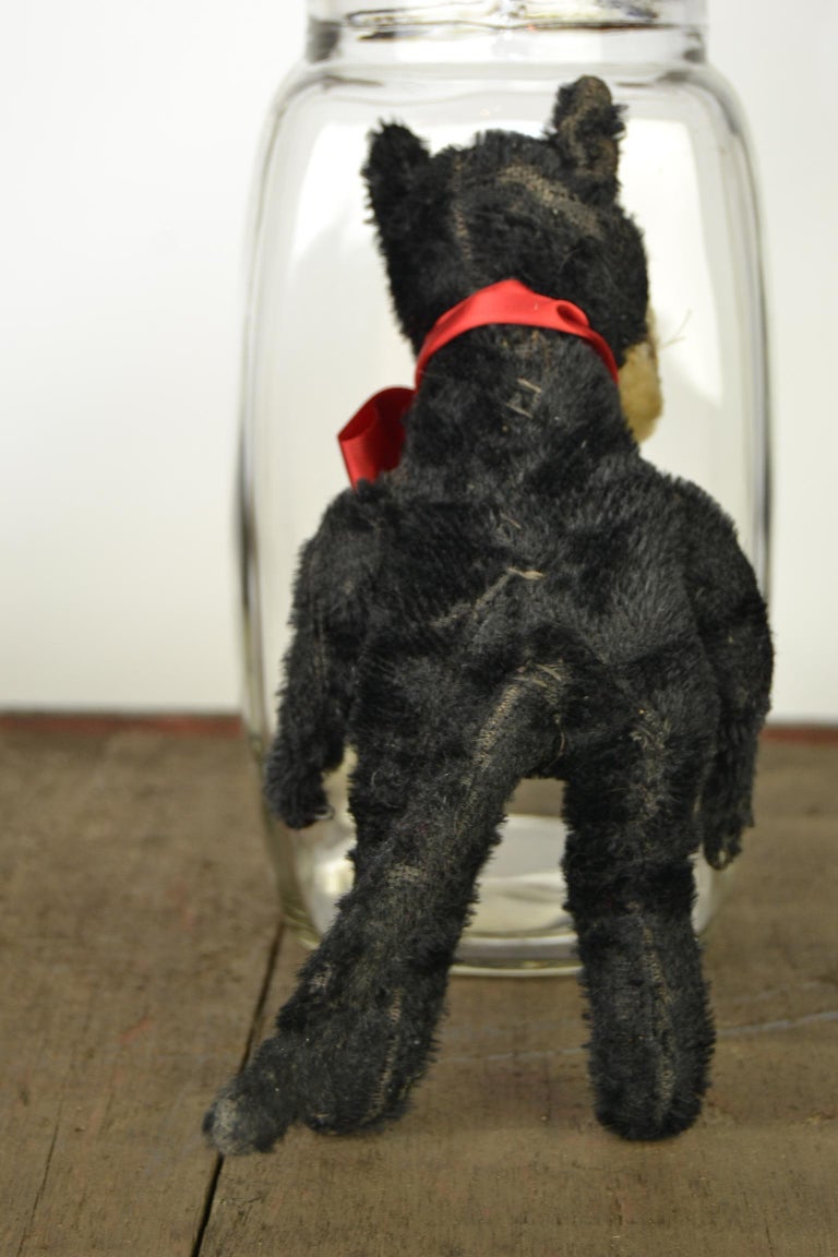 Félix Le Chat, peluche à armature métallique, bel état, H. 23 cm. On