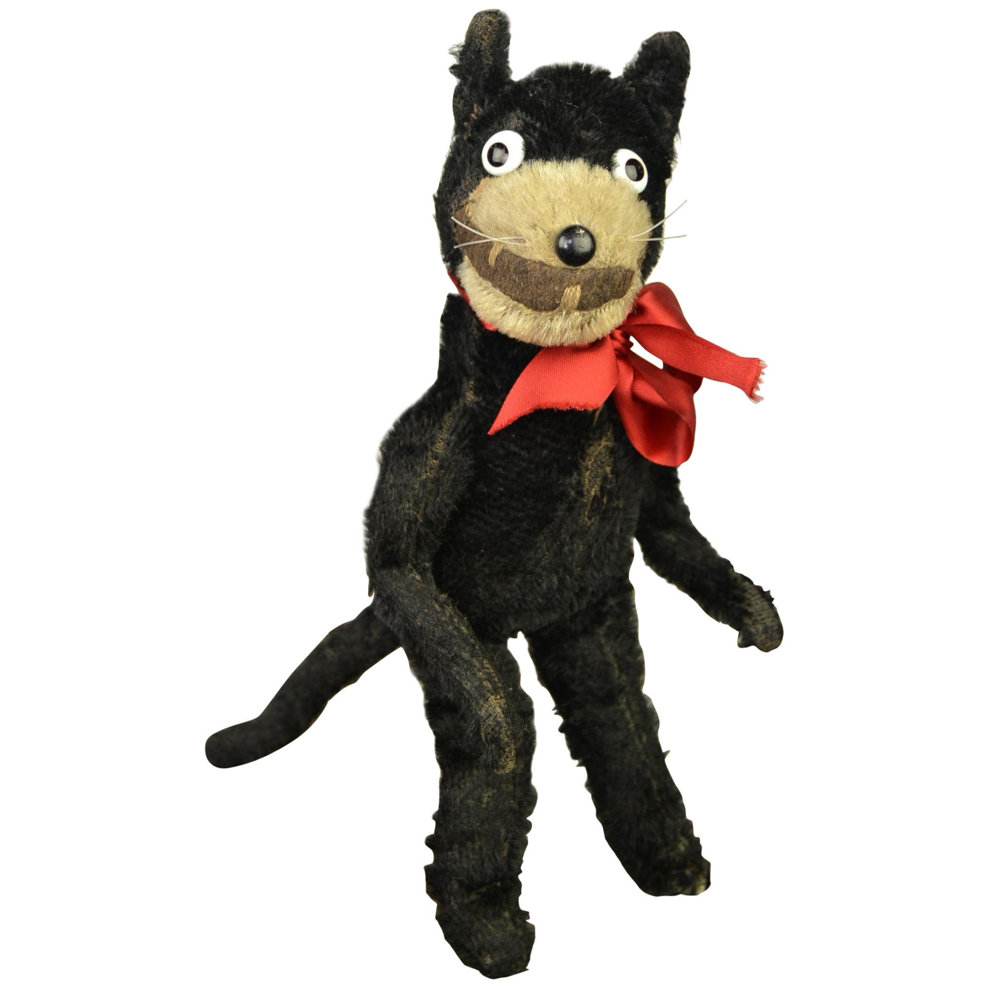 1920s Stuffed Felix the Cat Mohair Children's Toy