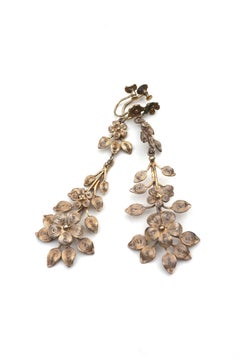 1920s Filigree Silver Earrings