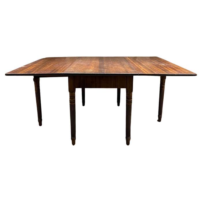 1920s Fine Gateleg Drop Leaf Dining Table Solid Mahogany Sculptural ...