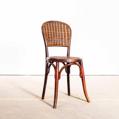 1920's Fischel Bentwood And Split Rattan Dining Chairs