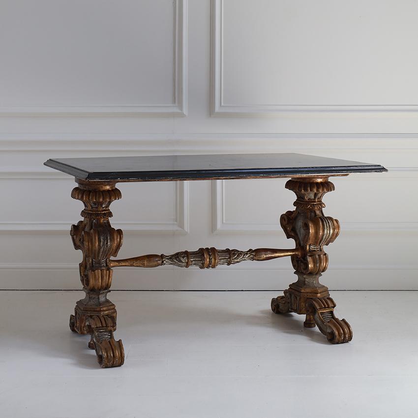 Hand-Painted 1920s Florentine Ornate Painted Table For Sale