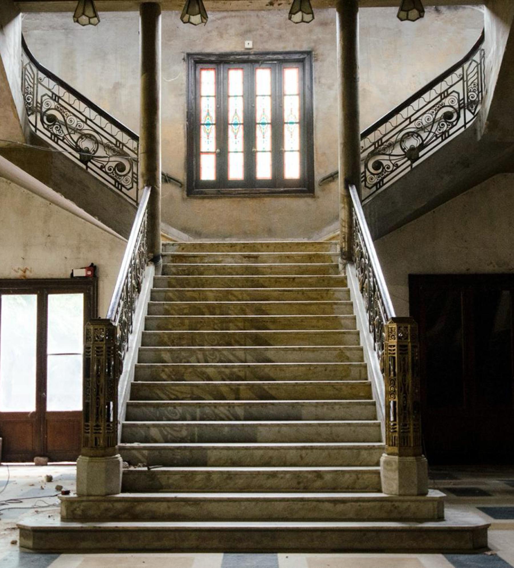 Art Deco 1920s Former Palacio Sudamérica's Art Déco Wrought Iron Large Railing, Uruguay