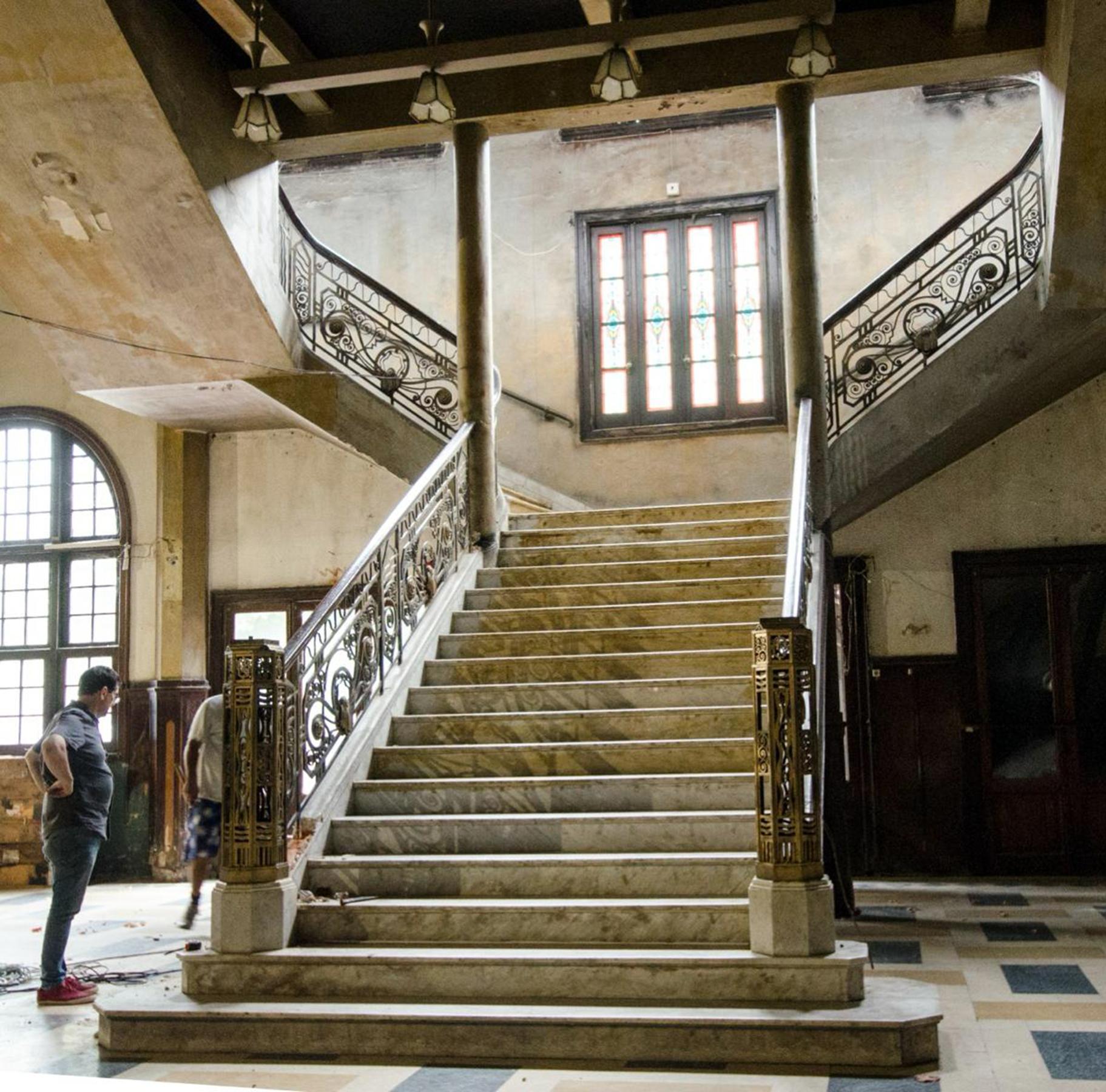 Uruguayan 1920s Former Palacio Sudamérica's Art Déco Wrought Iron Large Railing, Uruguay