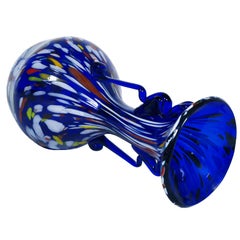 1920s Fratelli Toso Vase Carnivale with Polychrome Murrina and Aventurine