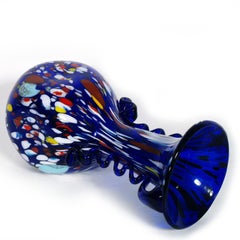 1920s Fratelli Toso Vase Carnivale with Polychrome Murrina and Aventurine