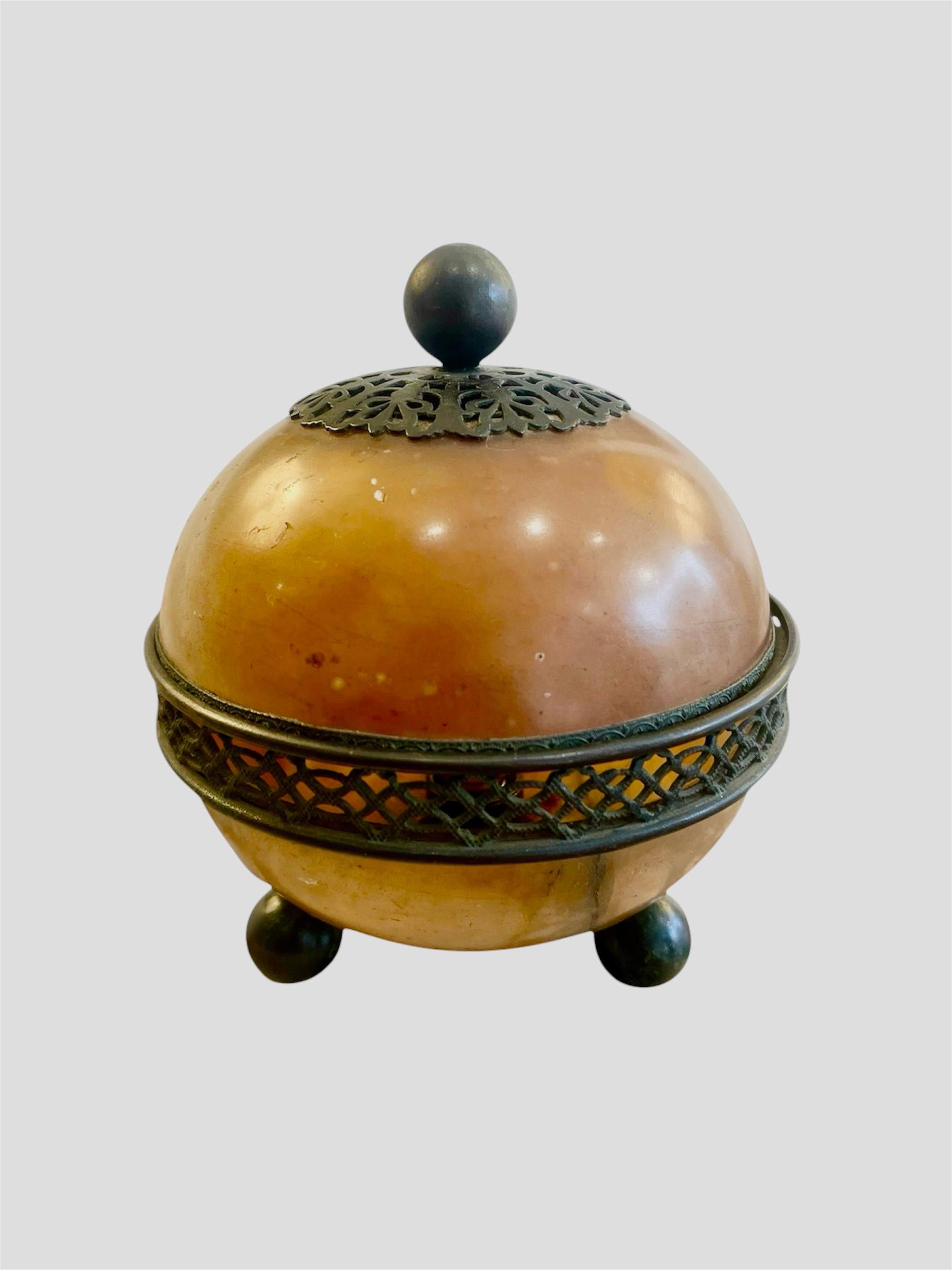 1920s French Alabaster and Brass table light 1