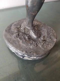 1920s French Aluminium Statue of a Male Athlete