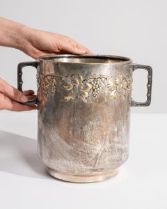 1920s French Antique Silver Plated Wine Cooler - Functional Design