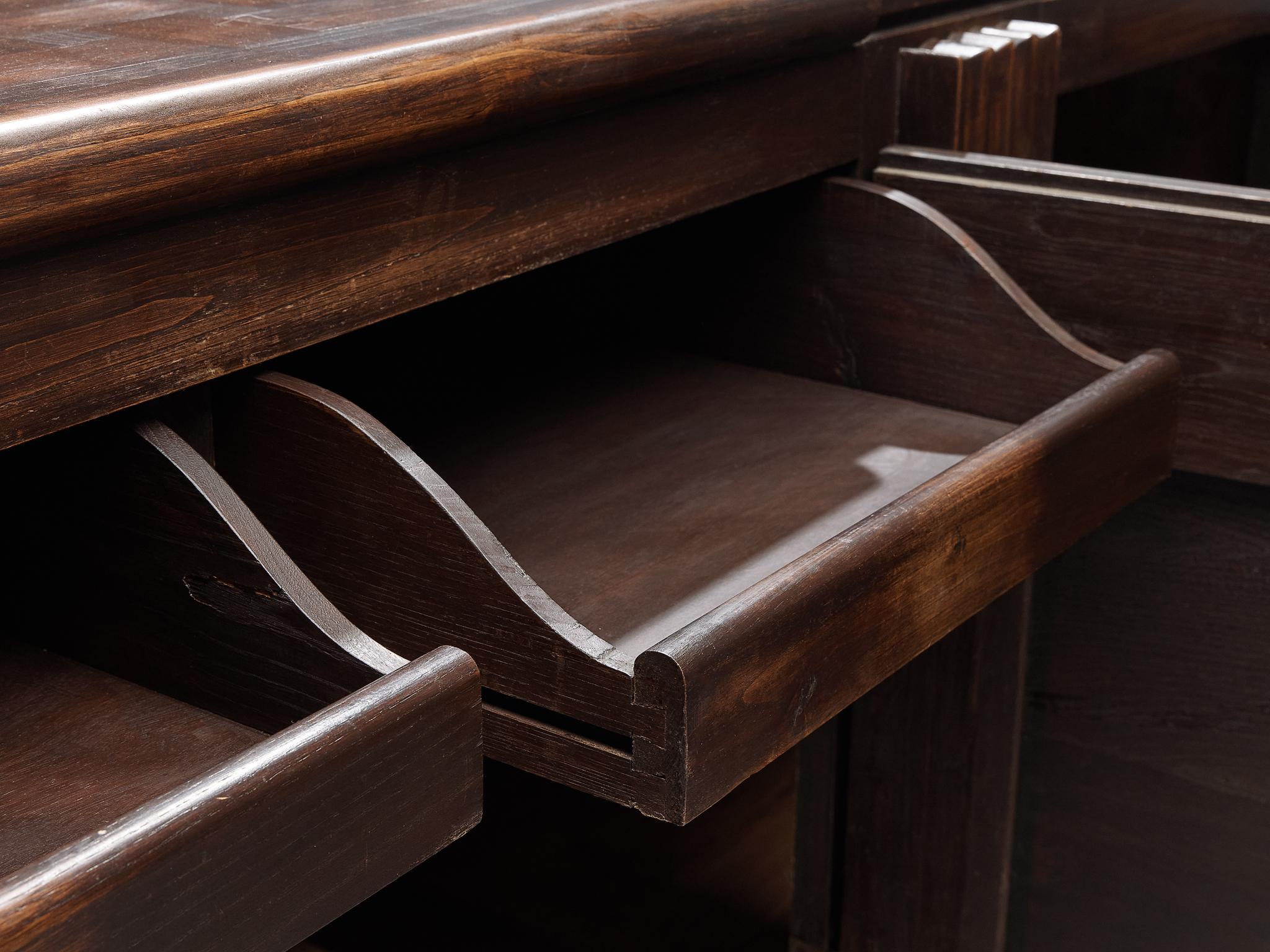1920s French Art Deco Credenza in Stained Ash and Walnut 5