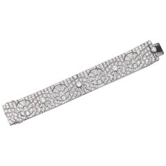 1920s French Art Deco Diamond Platinum Bracelet