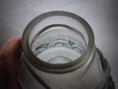 1920's French Art Deco Frosted High Relief Table Vase