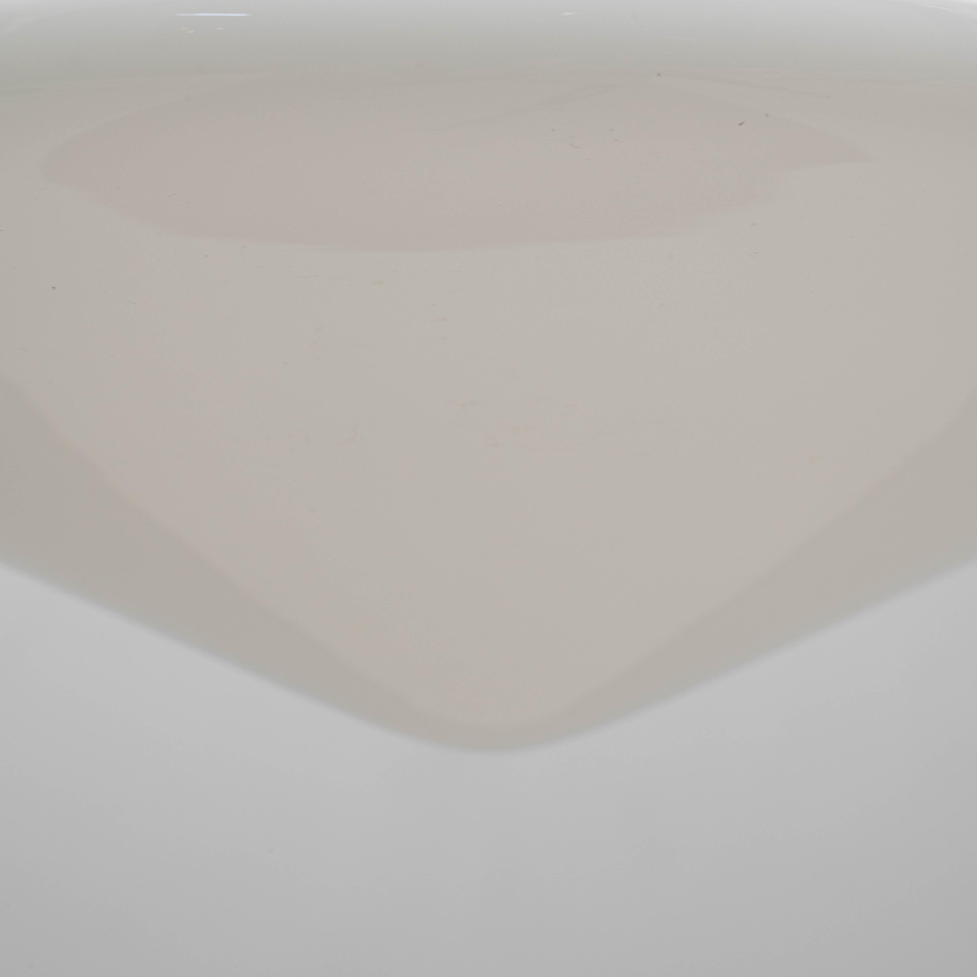 1920s French Art Deco Glass Pendant With Chrome Fitting For Sale 9