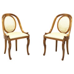 Antique 1920's French Art Deco Goosehead Dining Chairs - Pair A