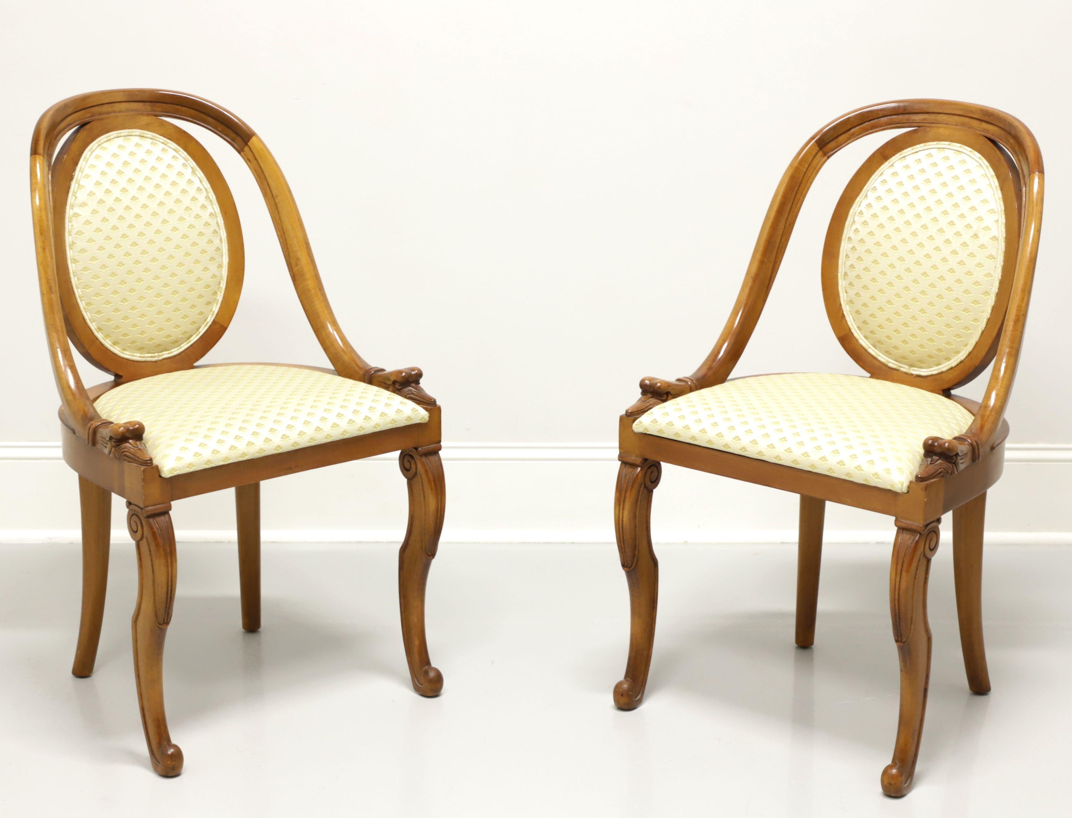 1920's French Art Deco Goosehead Dining Chairs - Pair B For Sale 3