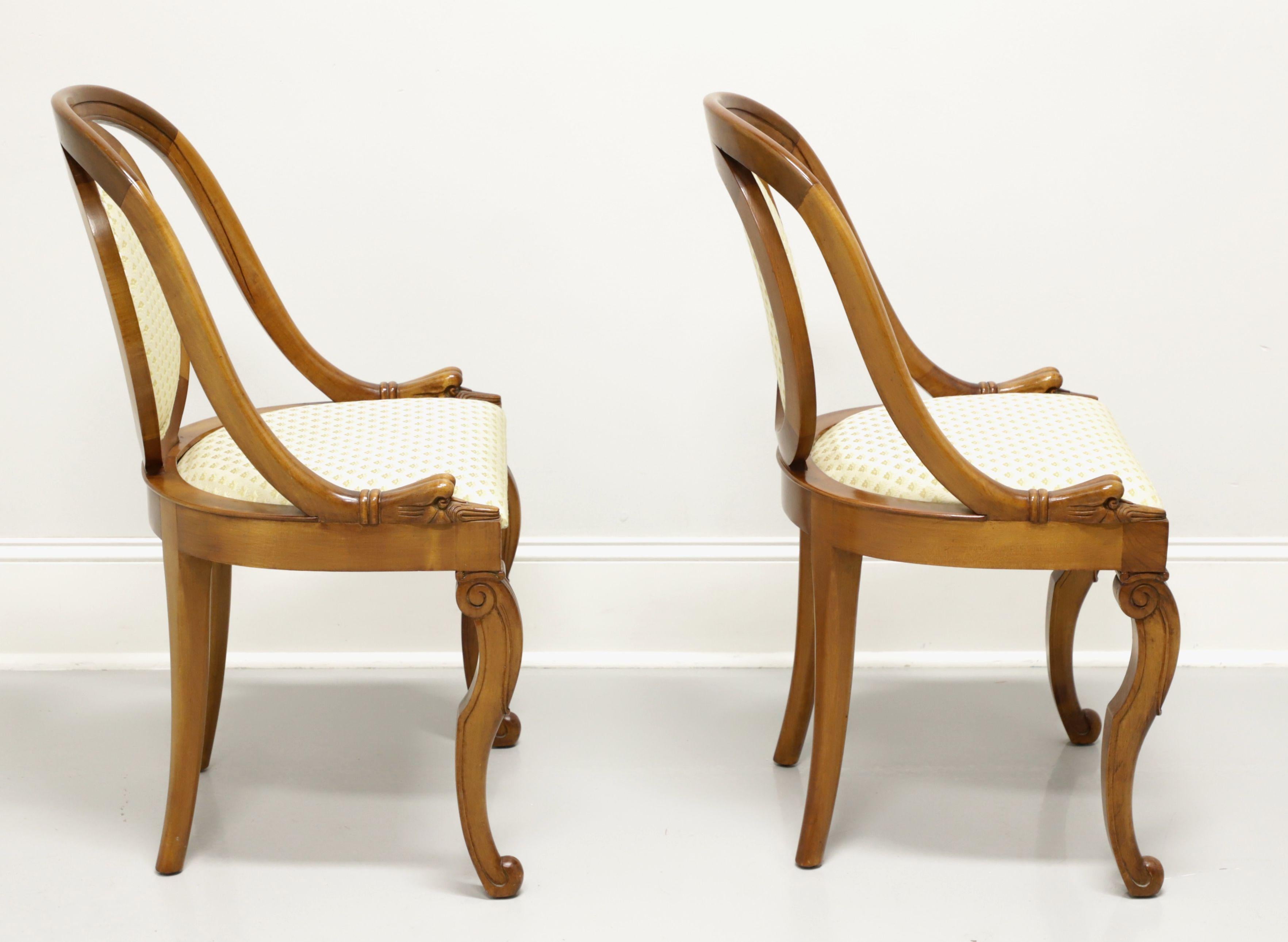 1920's French Art Deco Goosehead Dining Chairs - Pair C In Good Condition For Sale In Charlotte, NC