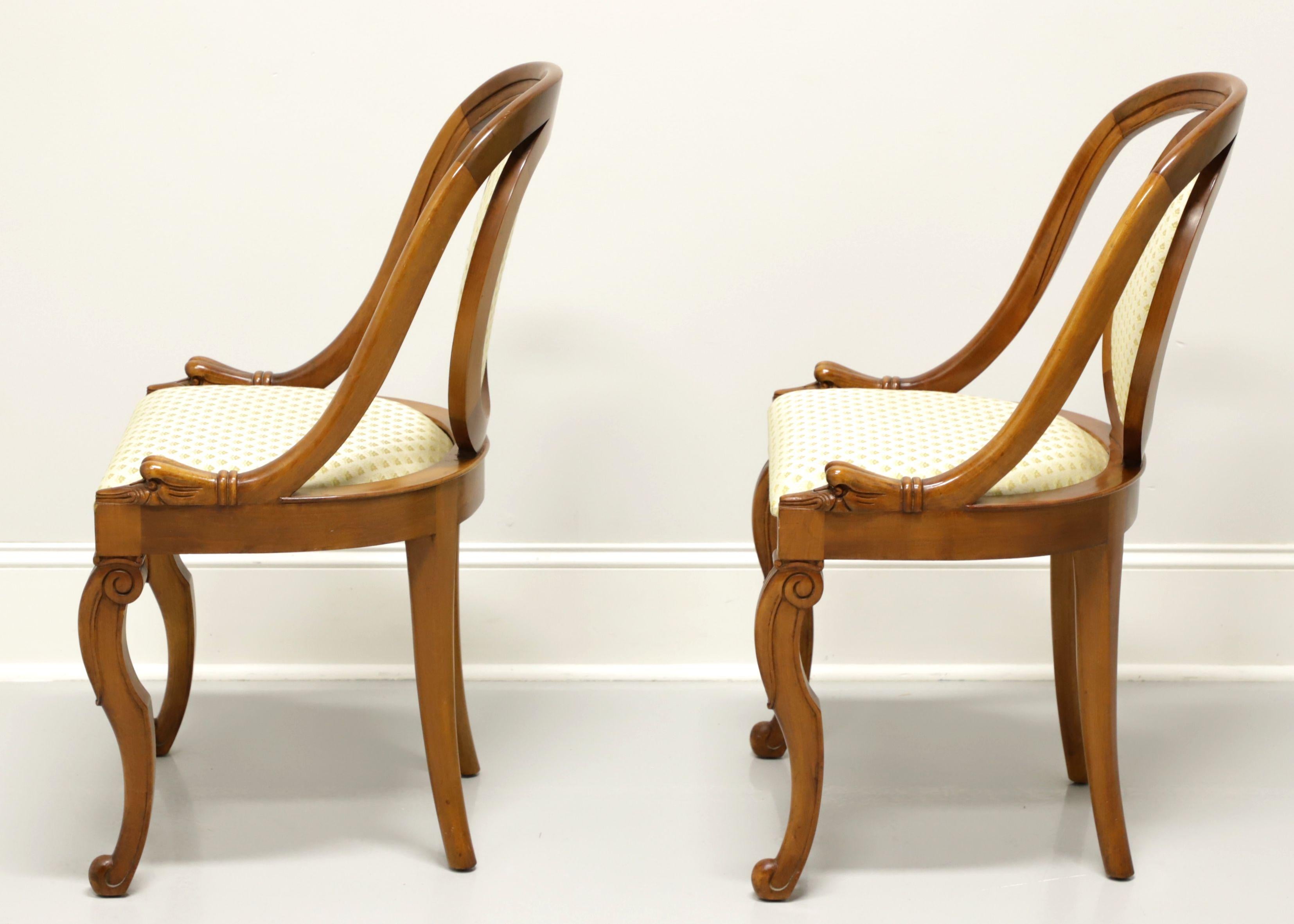 Fabric 1920's French Art Deco Goosehead Dining Chairs - Pair C For Sale