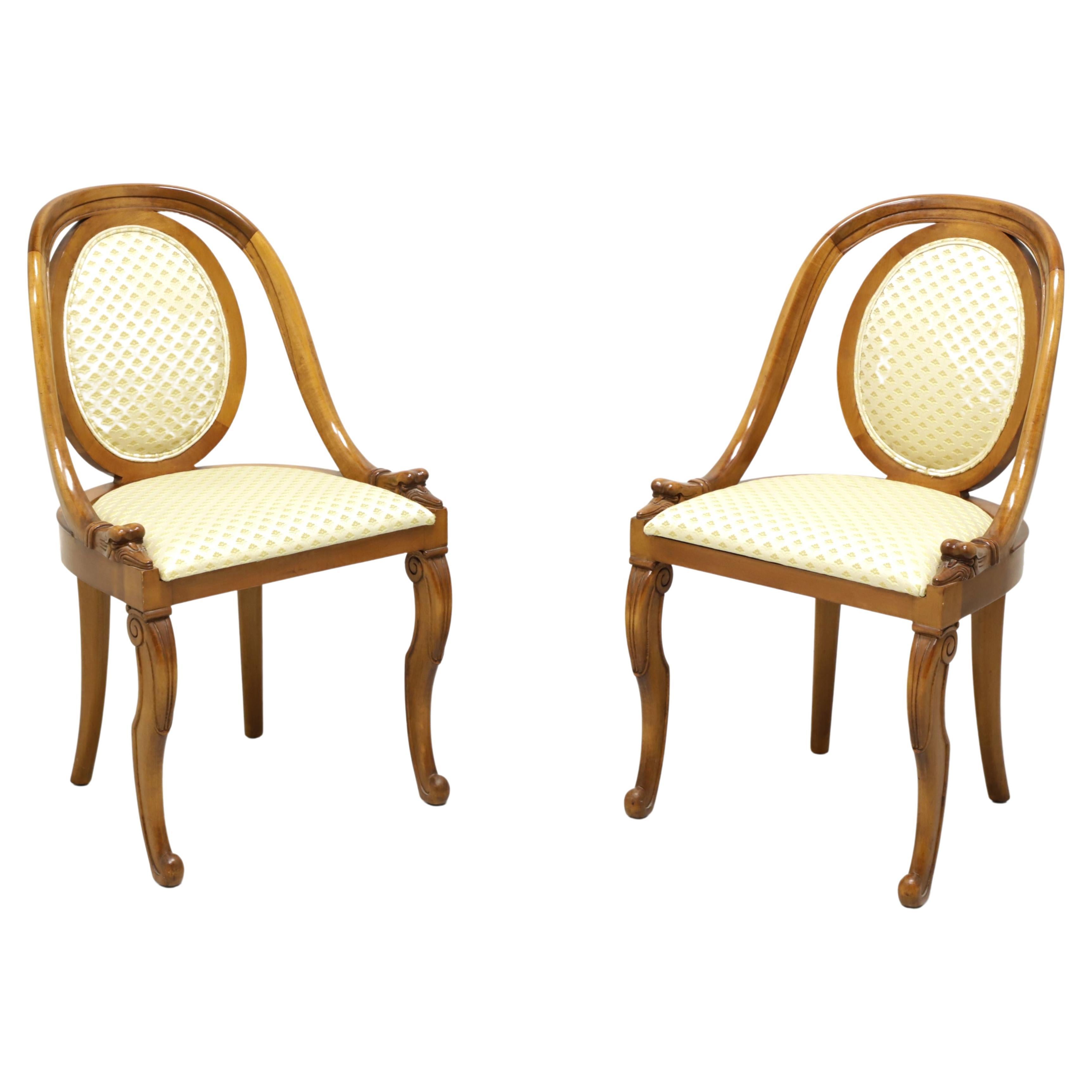 1920's French Art Deco Goosehead Dining Chairs - Pair C For Sale
