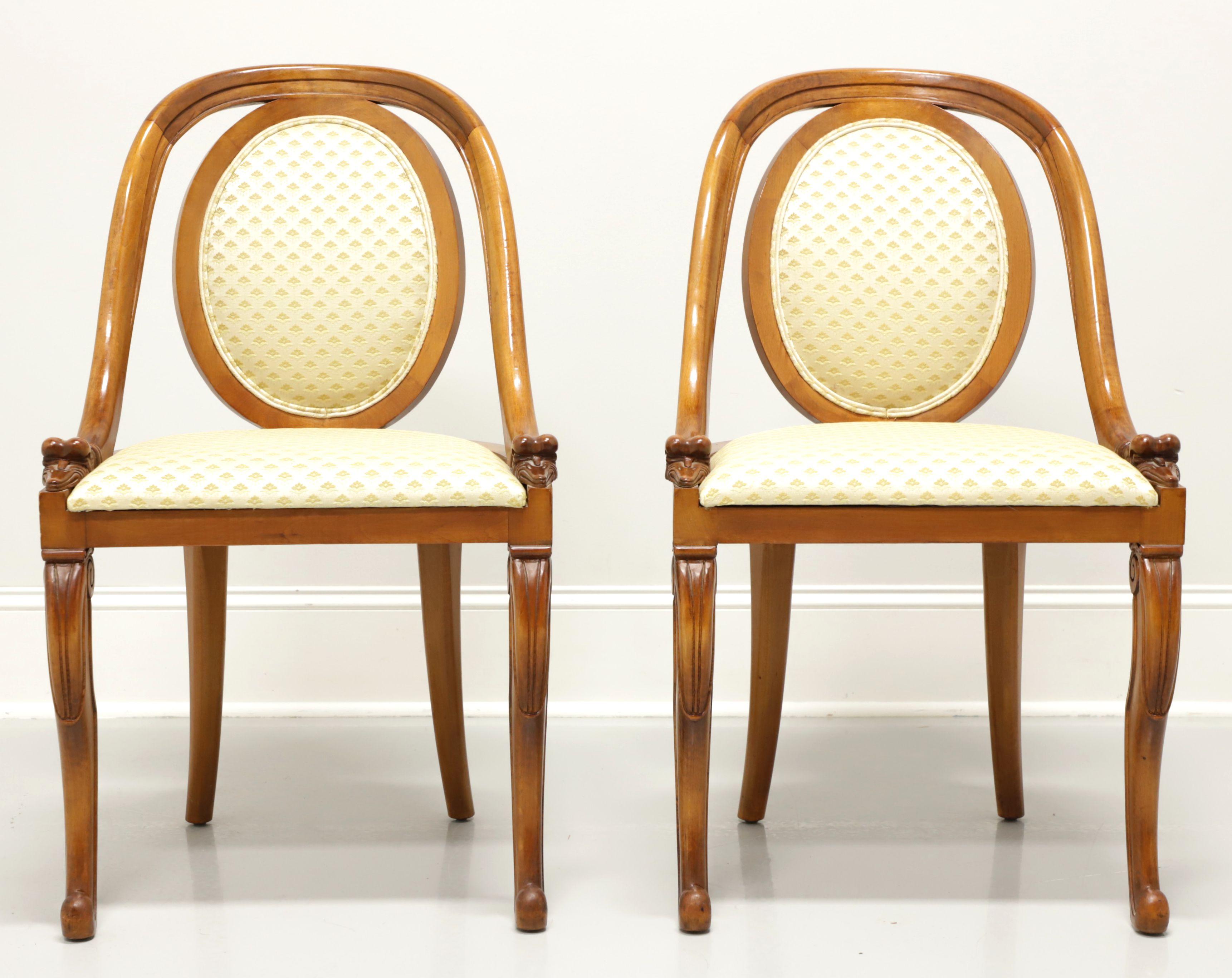1920's French Art Deco Goosehead Dining Chairs - Pair D In Good Condition For Sale In Charlotte, NC