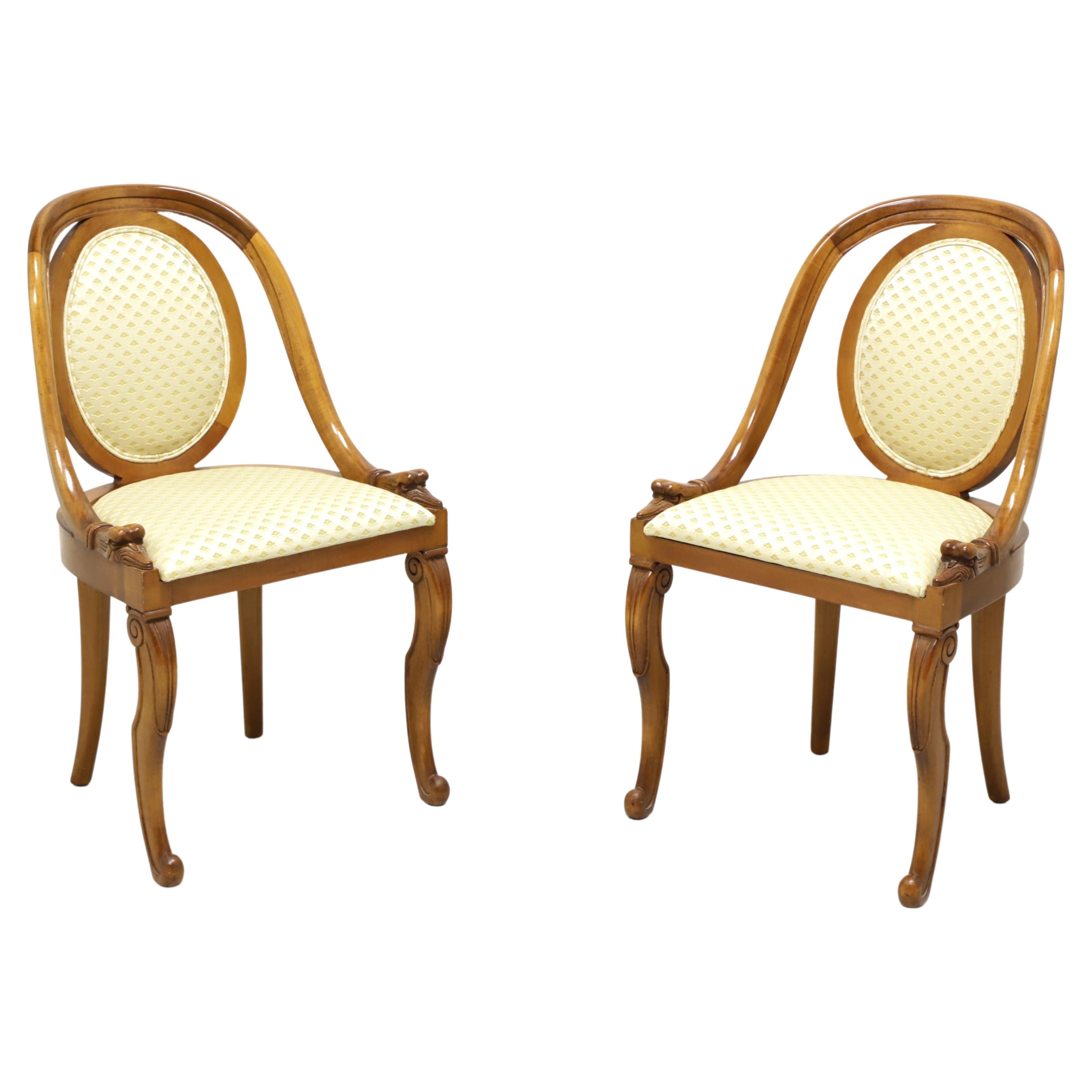 1920s French Art Deco Goosehead Dining Chairs - Pair