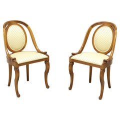 1920s French Art Deco Goosehead Dining Chairs - Pair