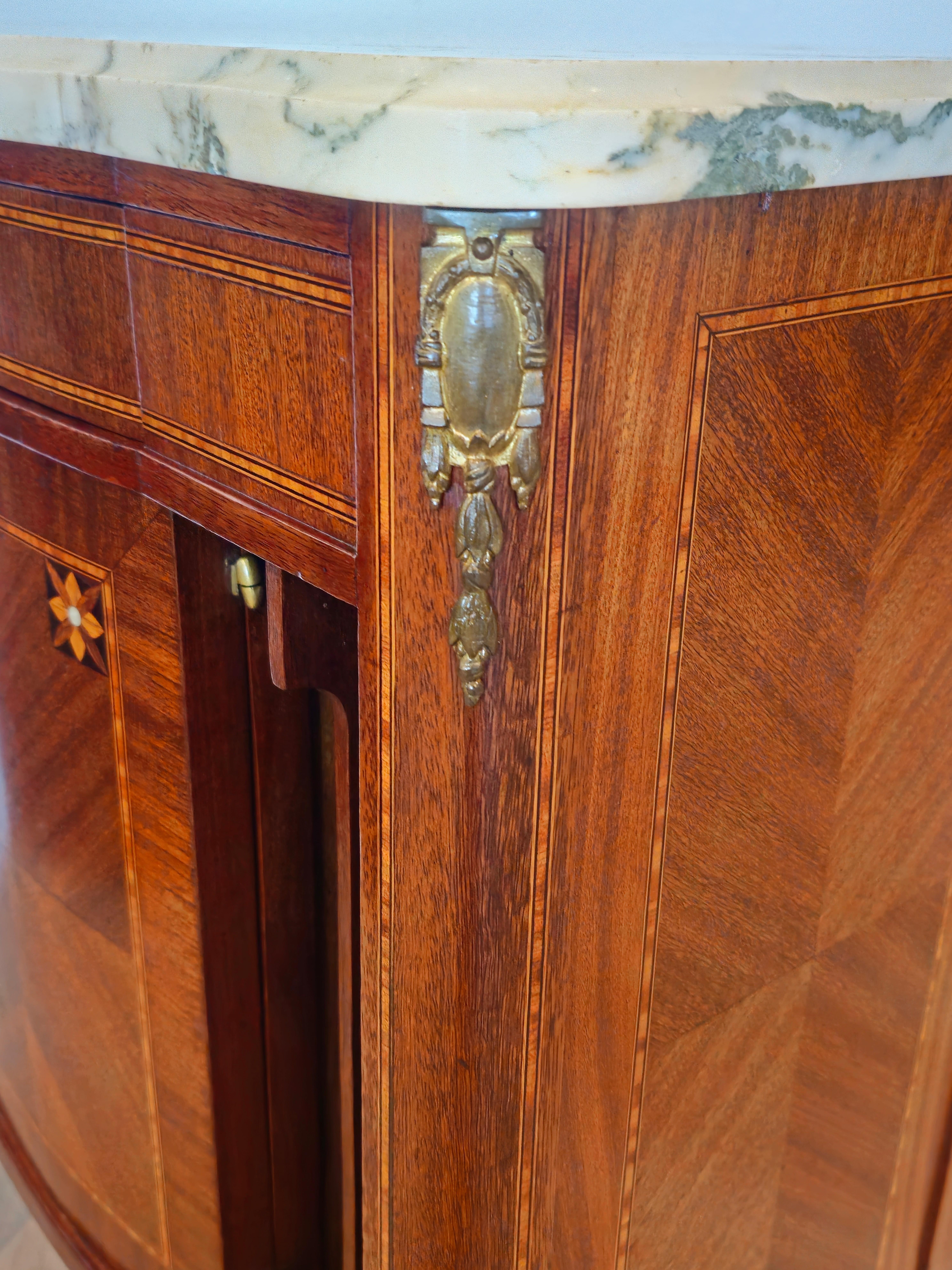 1920s French Art Deco Louis XVI Style Mahogany Bedside Cabinet  For Sale 8