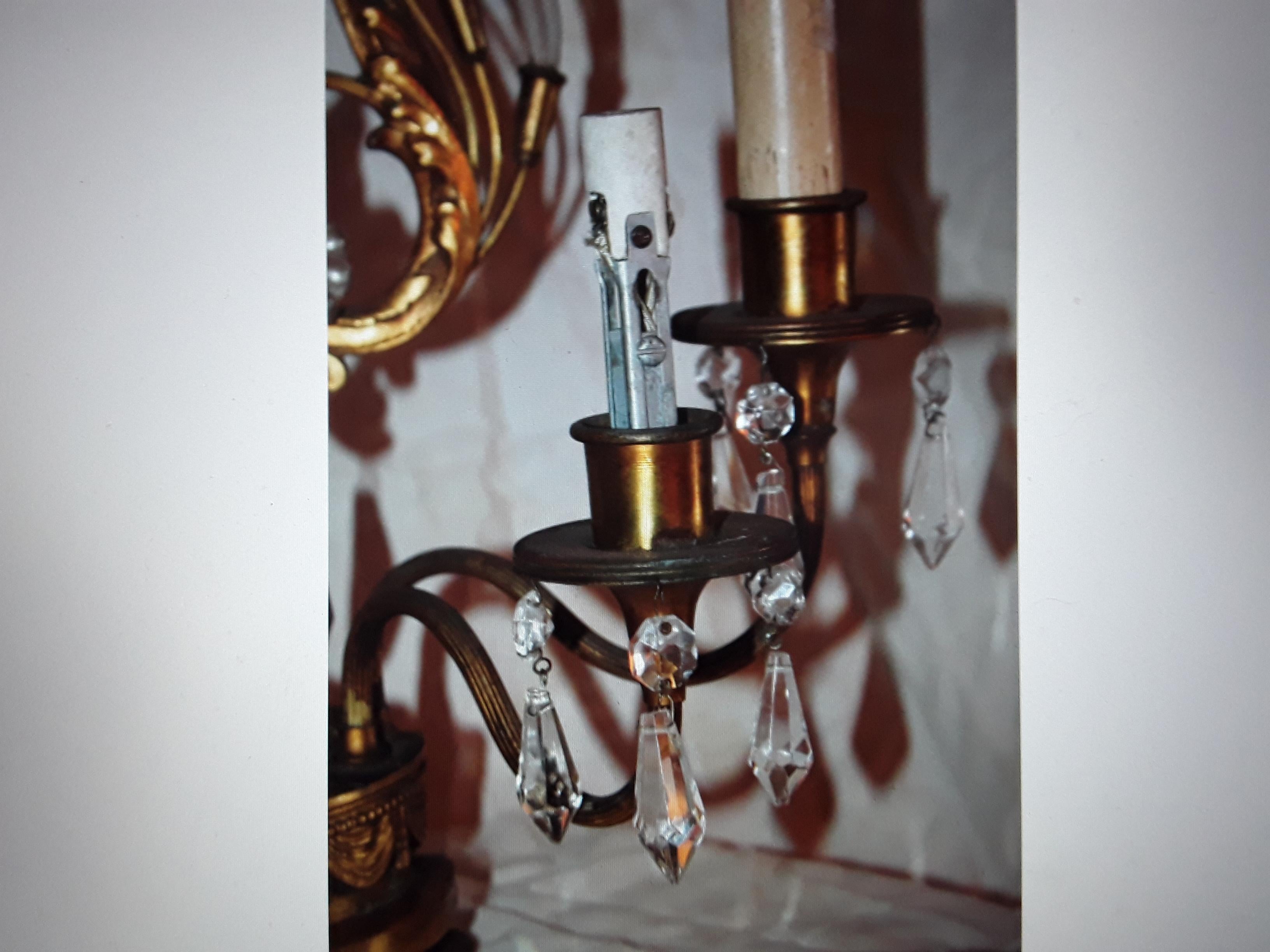 Bronze 1920's French Art Deco Lyre Back 4 Arm Girandole/ Table Lamp For Sale
