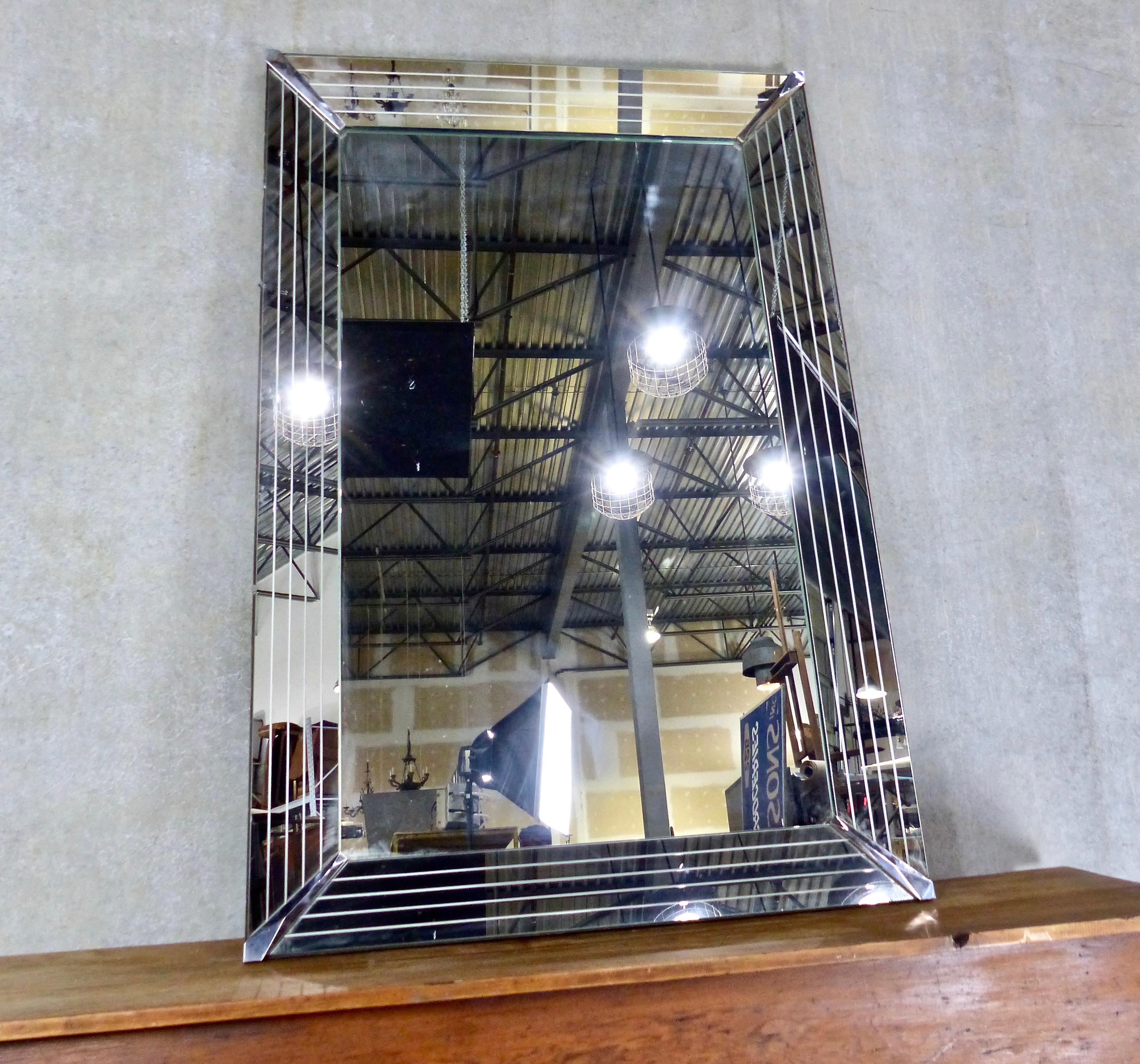 1920s French Art Deco Mantel Mirror In Good Condition In Surrey, BC