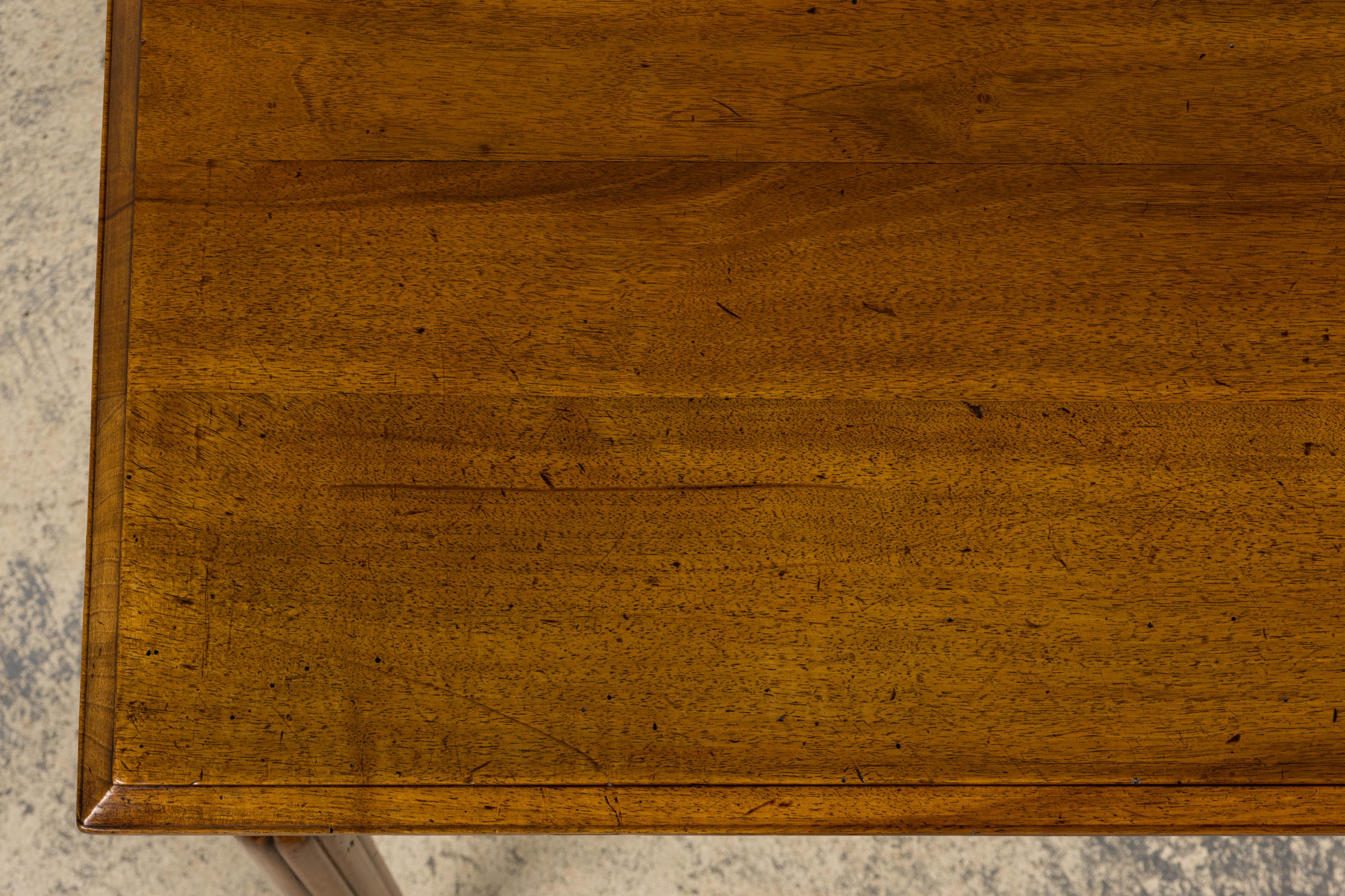 1920s French Art Deco Walnut Writing Table For Sale 1