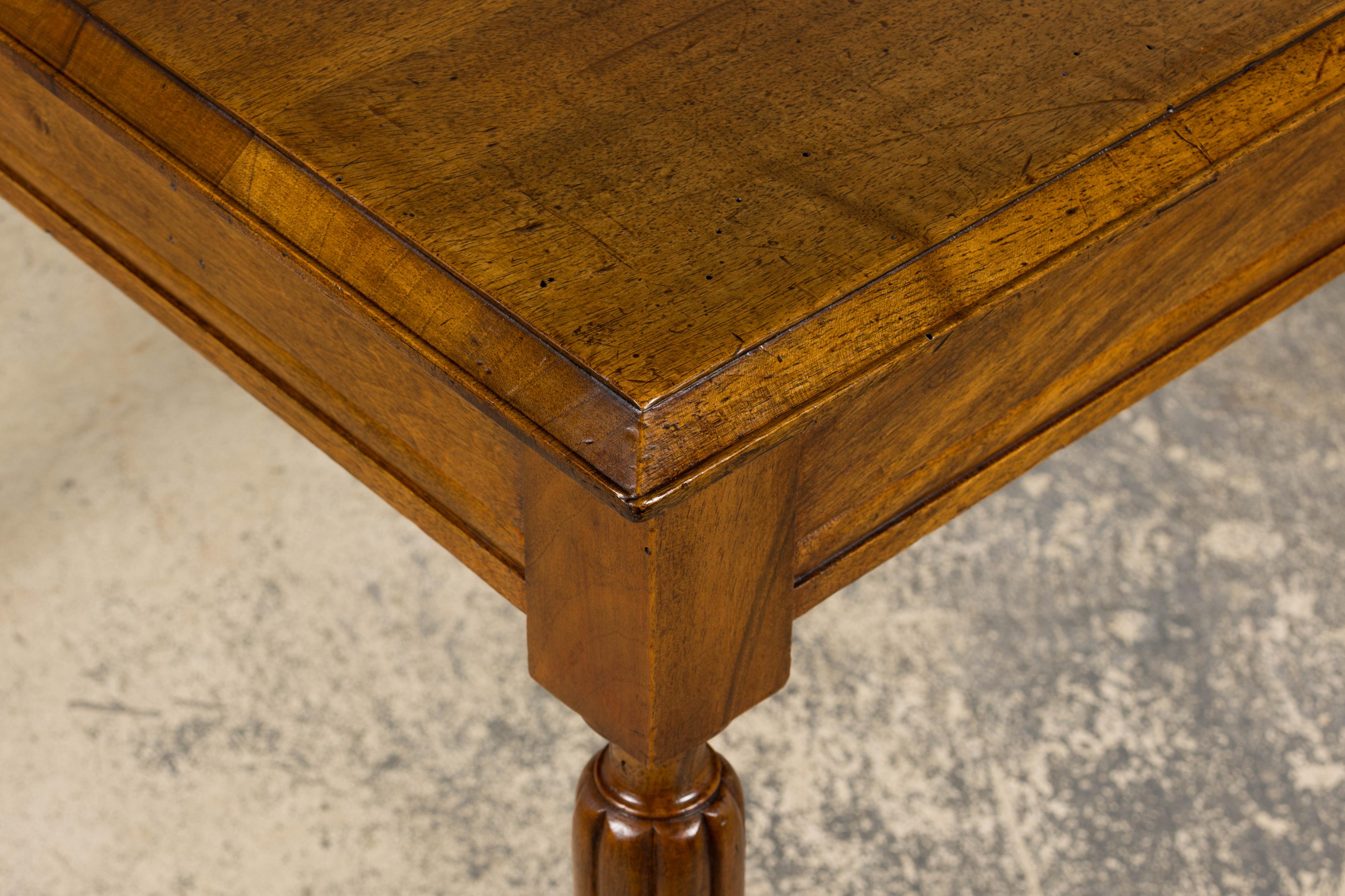 1920s French Art Deco Walnut Writing Table For Sale 3