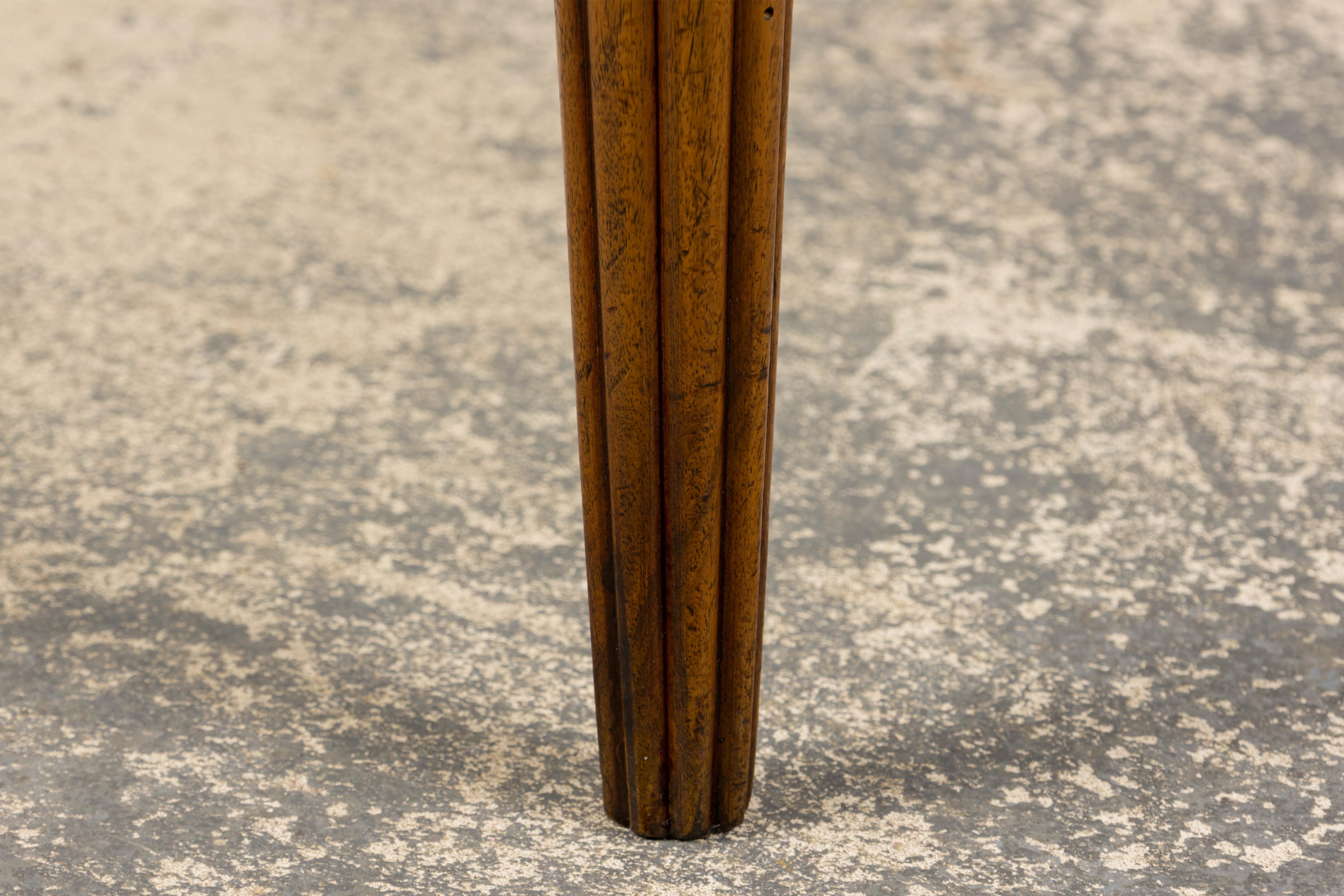 1920s French Art Deco Walnut Writing Table For Sale 4
