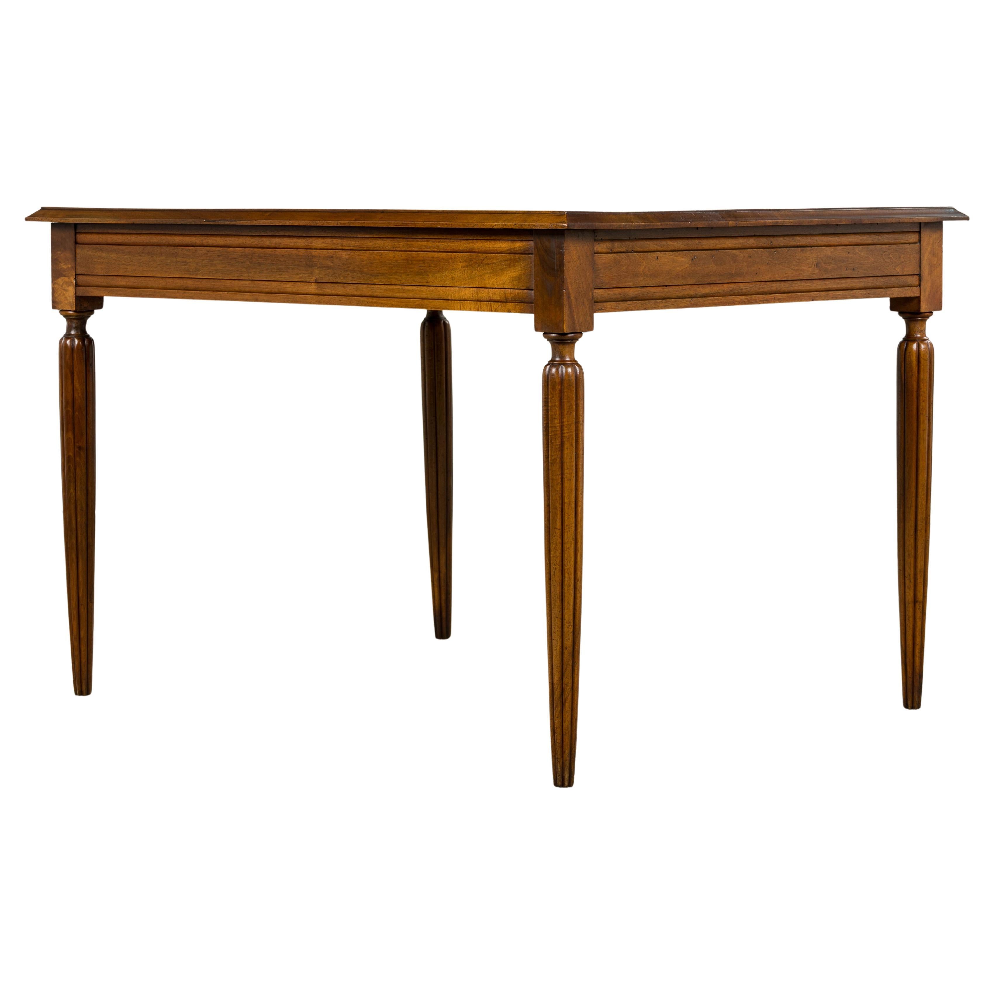 1920s French Art Deco Walnut Writing Table For Sale
