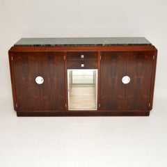 1920er Jahre Französisch Art Deco Holz und Marmor Sideboard