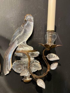 1920's French Bagues Bird Sconces with 1 Light