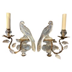 1920's French Bagues Bird Sconces with 1 Light
