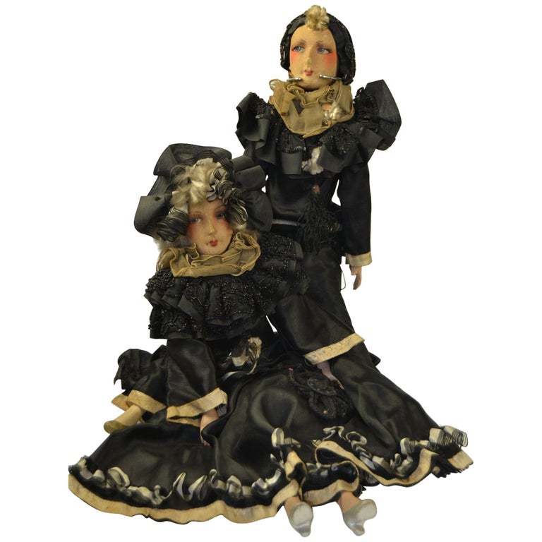 ANCIENNE GRANDE POUPÉE de salon boudoir doll shabby EUR 135,00 - FR