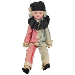 1920er Jahre Französisch Boudoir Salon Harlekin Puppe:: Pierrot Puppe