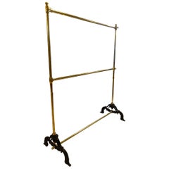 1920s French Brass and Iron Clothes Rail
