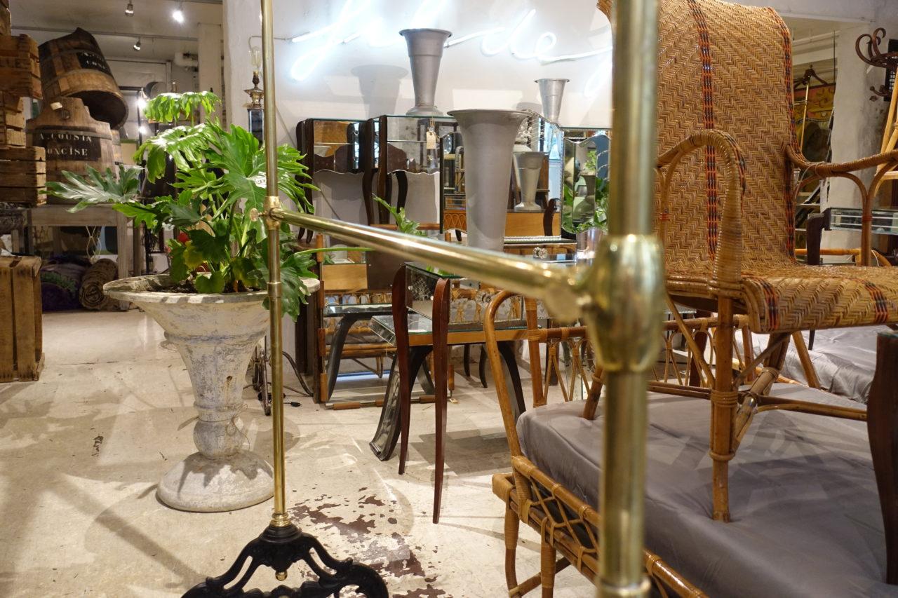 Early 20th Century 1920s French Brass and Iron Clothes Rail