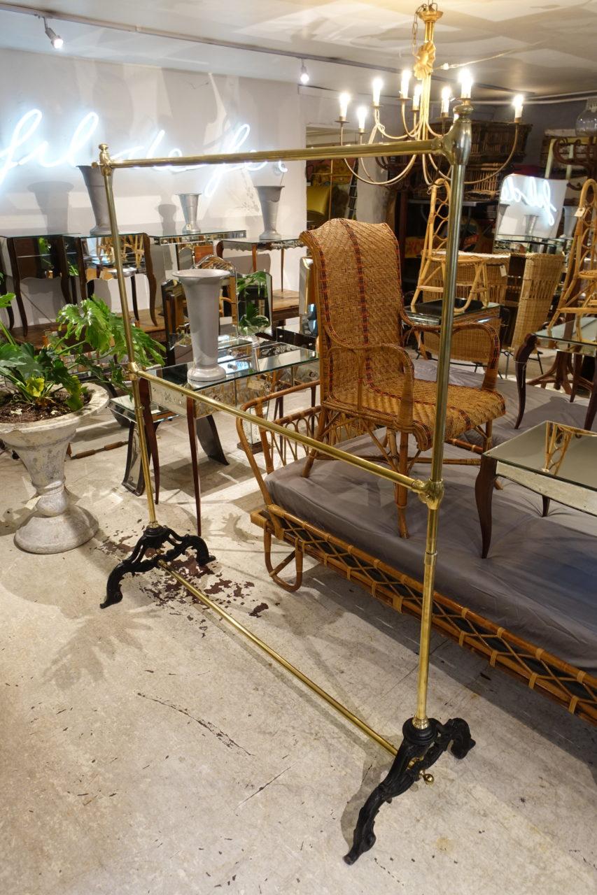 1920s French Brass and Iron Clothes Rail 3