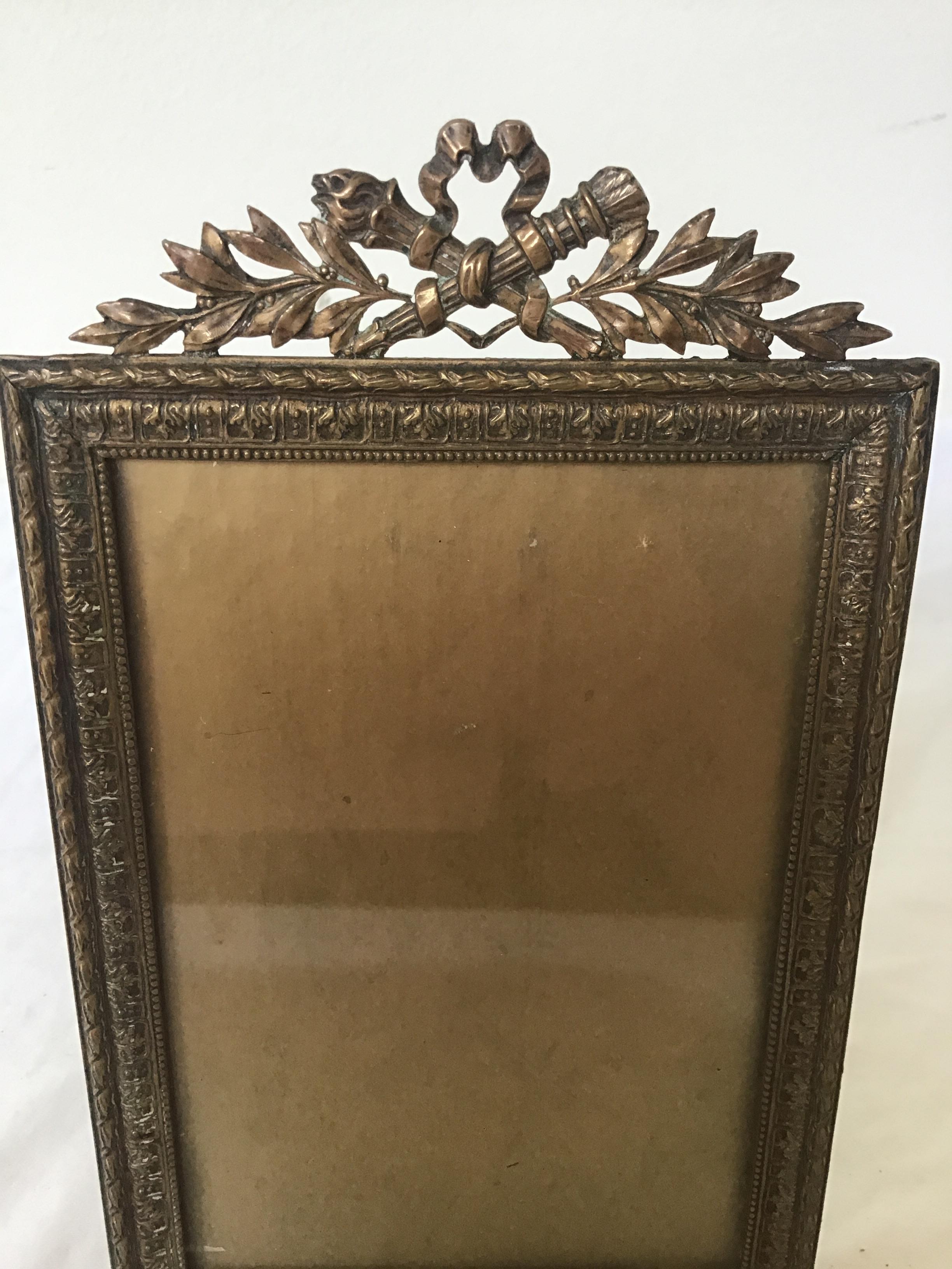 1920s French Brass Picture Frame 2