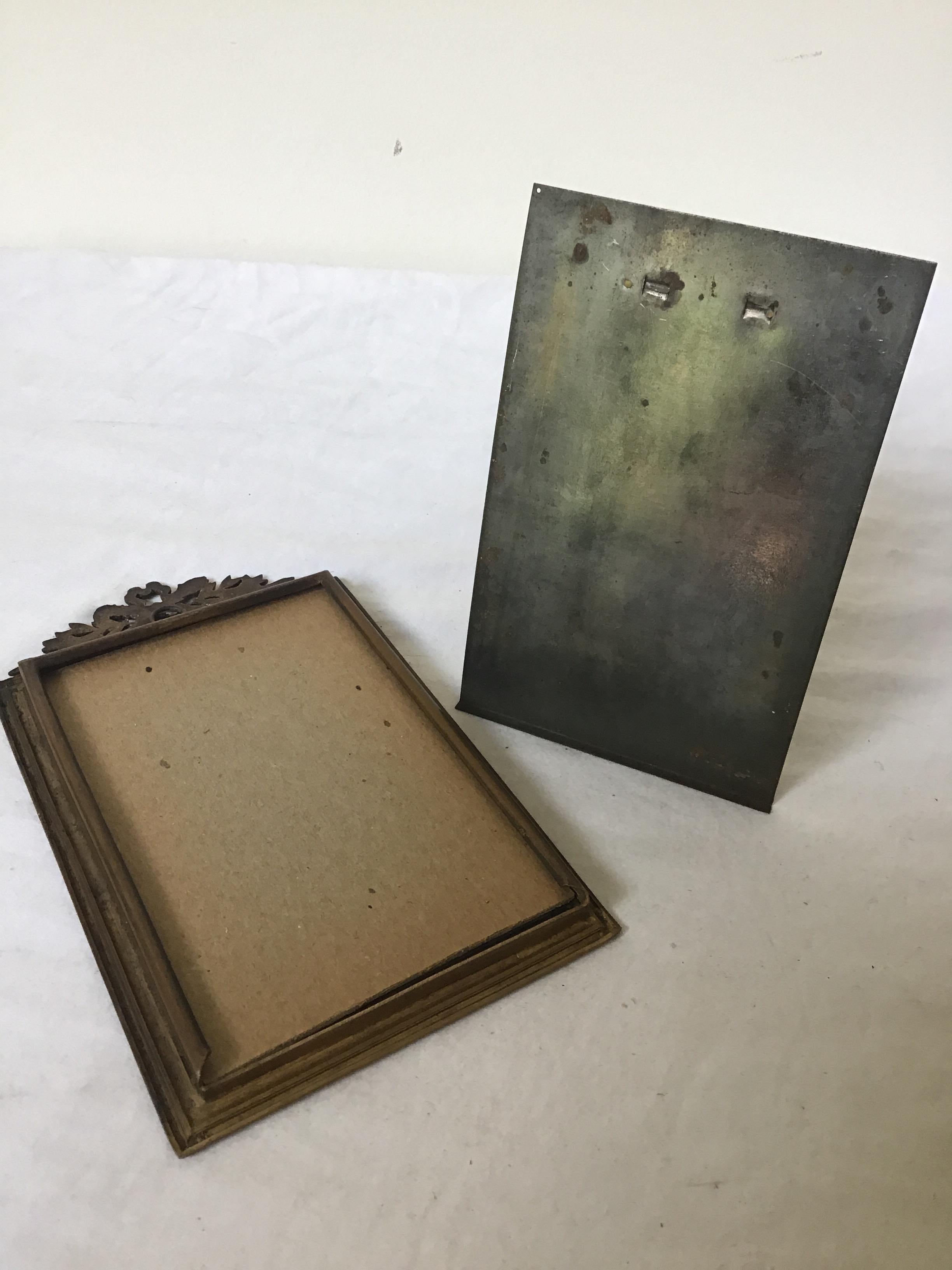 1920s French Brass Picture Frame 3